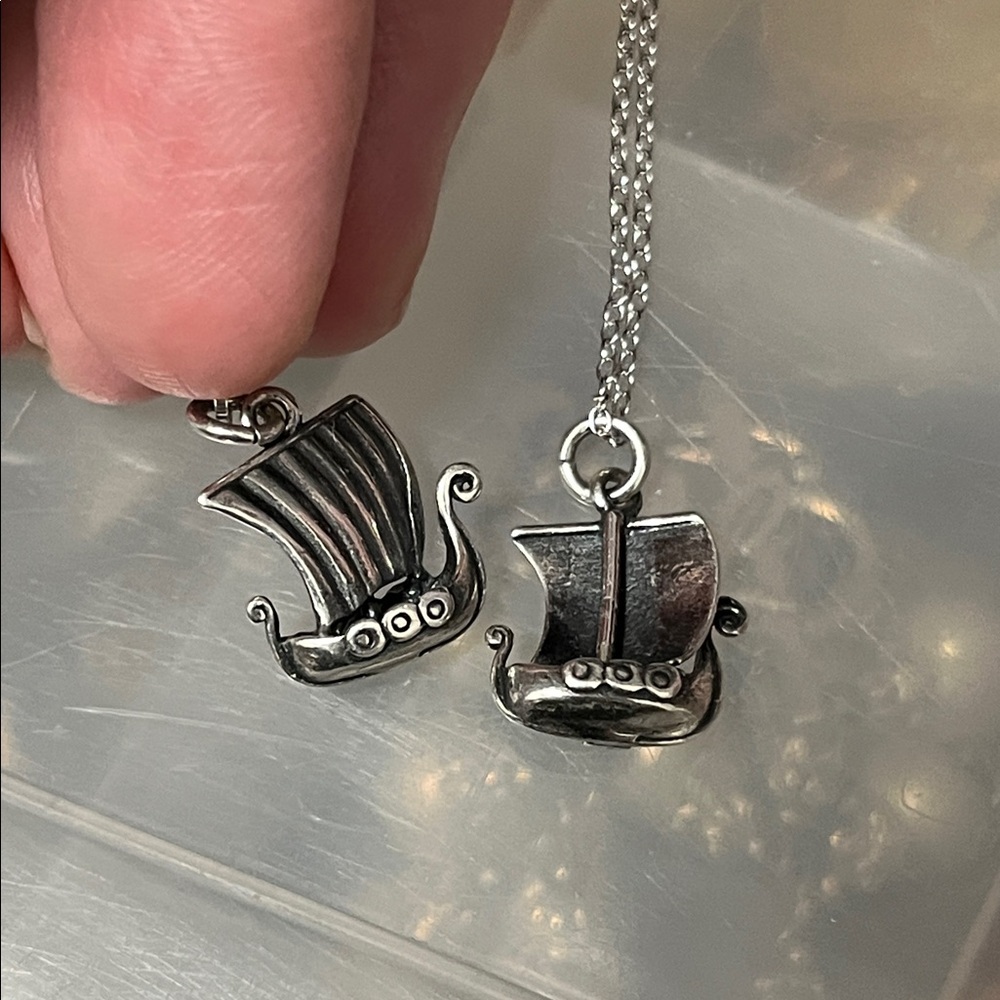 Sterling KOPI Viking Ship pendant - Picture 11 of 13
